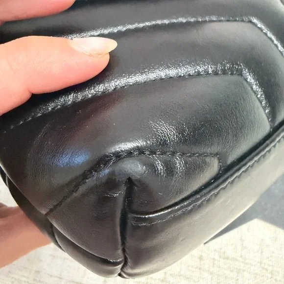 SAINT LAURENT Toy Loulou Calfskin Y Quilted Monogram Crossbody Bag - Picture 8 of 16